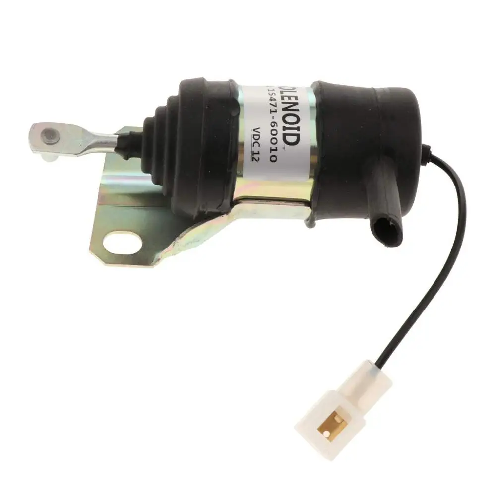 Engine 12V Fuel Shut Off Solenoid Starters 15471-60010 Fits for Kubota B1250 B1750 L2900 L4200, Easy Install