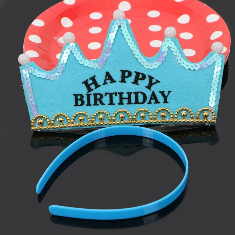 LED Happy Birthday Party Krone Hüte Glow Stirnband König Prinzessin Prinz Baby Dusche Junge Mädchen Kinder Weihnachten Dekorationen Liefert Hüte – Detail 4