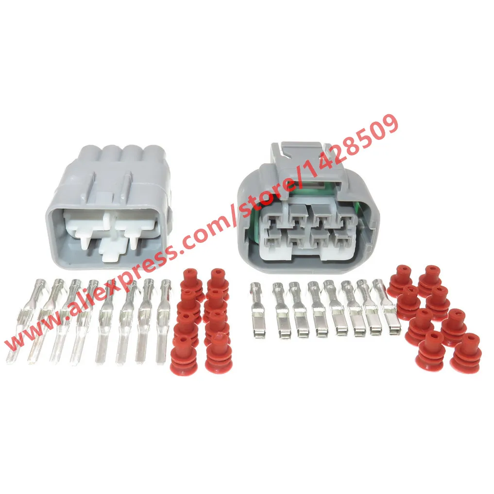 1 Set 8 Pin Auto Headlight Plug Waterproof Light Wire Connector Female Male For Toyota 7283-1288-40