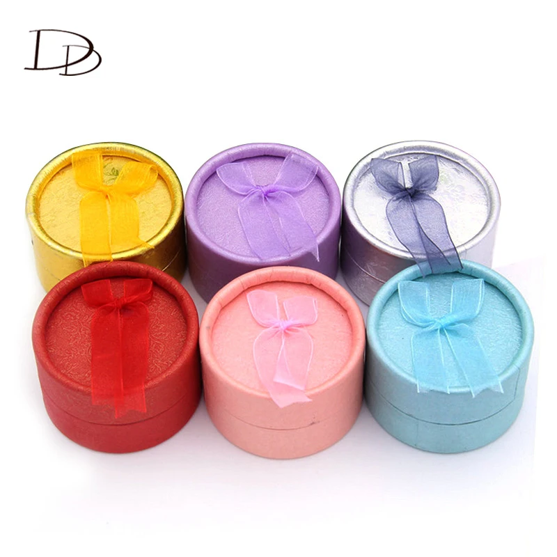 Round Fashion Jewelry Packing Boxes For Ring Wedding Engagement Decoration High Quality Coloful Exquisite Gift Boxes