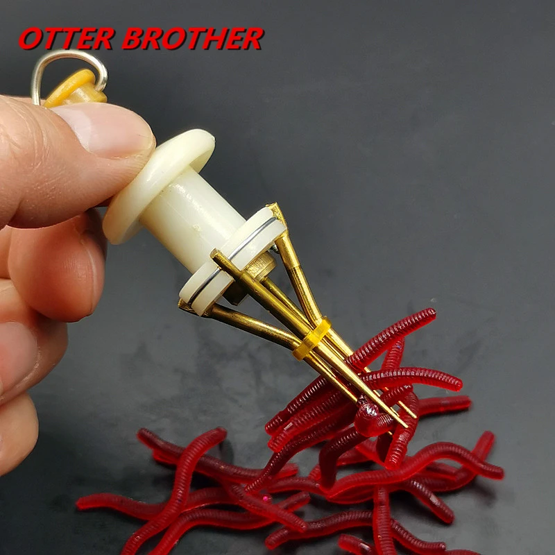 1Set Earthworm Bloodworm Clip Bait Clip Earthworm Clip Fishing Tools Fishing Tackle Fishing Baits