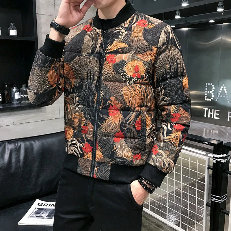 

Jacket White Printing Duck Down Coat Men Down Jackets Winter Male Casual Down Jacket Coat Warm Parka 6XL Duck Down Jacket Men