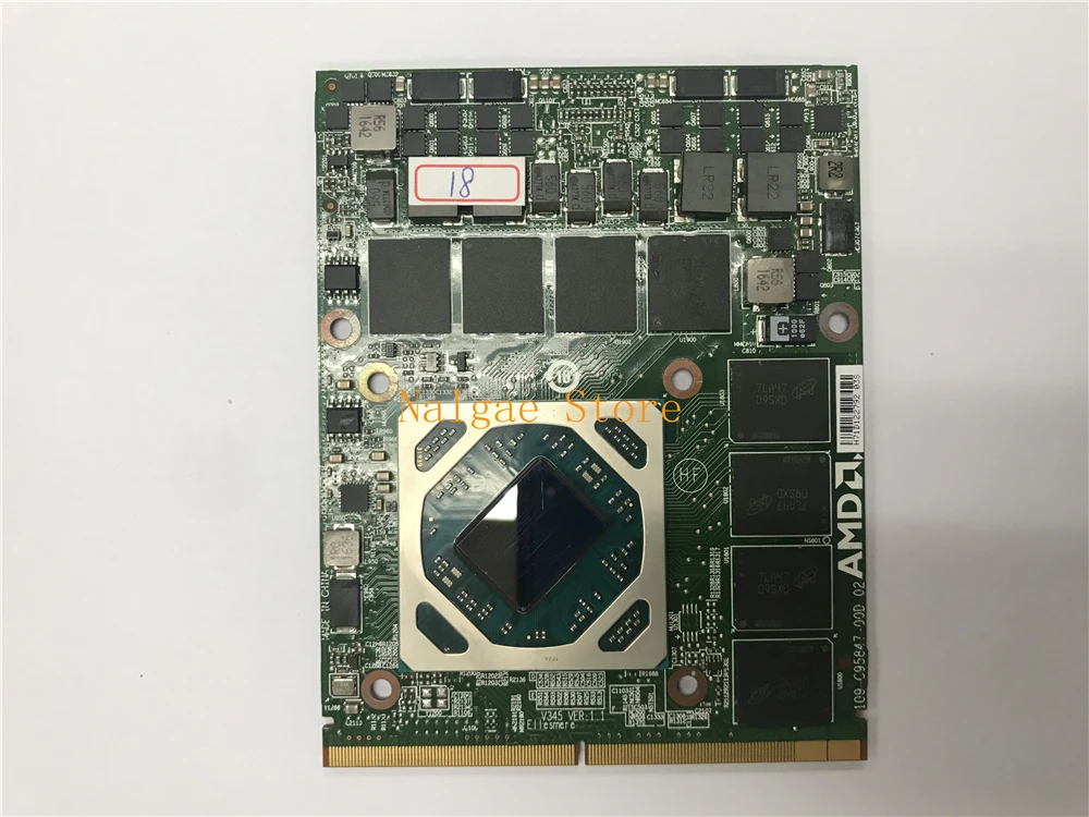 Original 109-C95847-00D-02  for FirePro w7170m M390X Laptop Video Card 4gb 5 whcd GPU 100% test ok