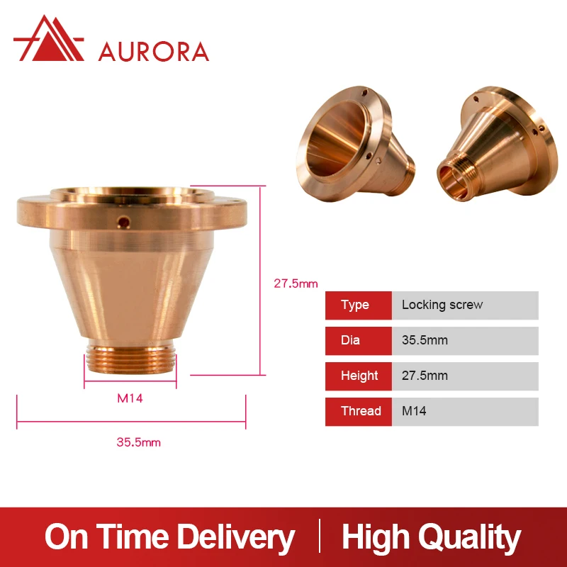 

Laser Nozzle Adapter D28 H27 M14 Fiber Laser Nozzle Base Lock Nut Bullet Nozzle Holder