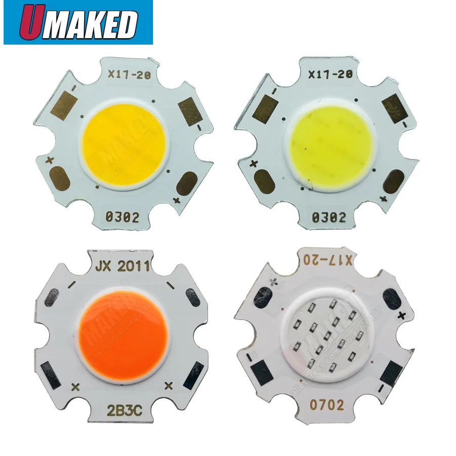 10szt 3W 5W 7W 9W COB koraliki 20mm Diody LED Chip Światło powierzchniowe do żarówek LED Reflektor uliczny Lampa led światło śledzące