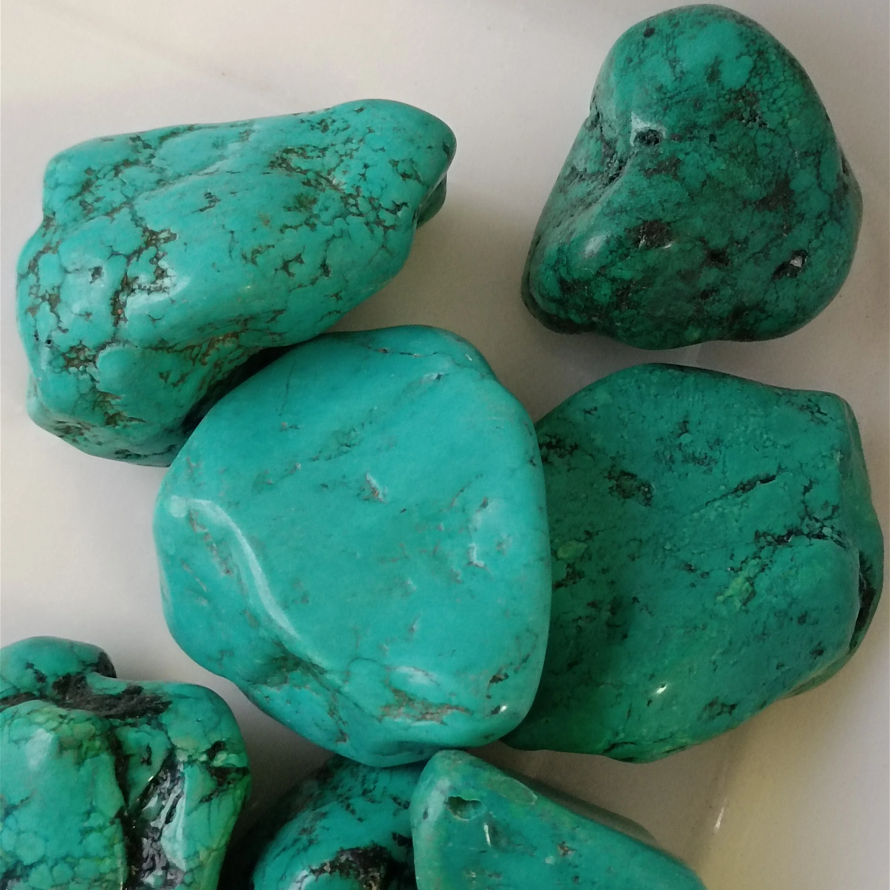 180-200g Natural green turquoise tumbled stone kallaite healing crystals meditation reiki healing gemstone