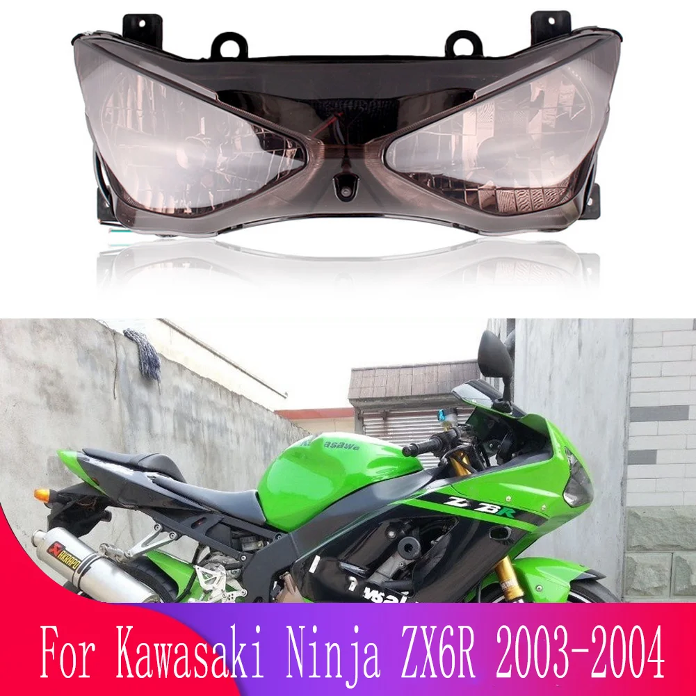 

For Kawasaki Ninja ZX-6R ZX6R 636 2003 2004 Cafe Racer Motorcycle Accessories Front Headlight Headlamp Head Light Lighting Lamp