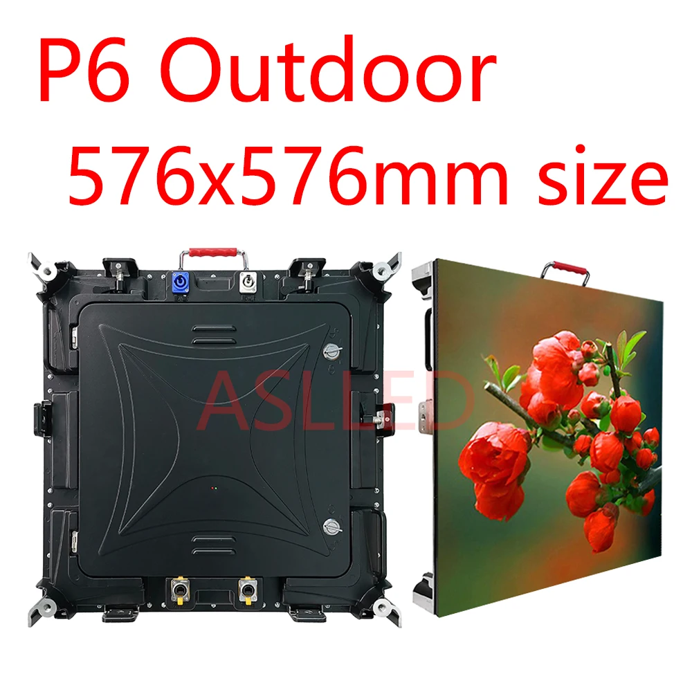 

P6 Outdoor advertising video wall 576x576mm size die-cast aluminum cabinet P1.8 P2 P2.5 P3 P4 P5 P8 P10 LED Matrix Panel