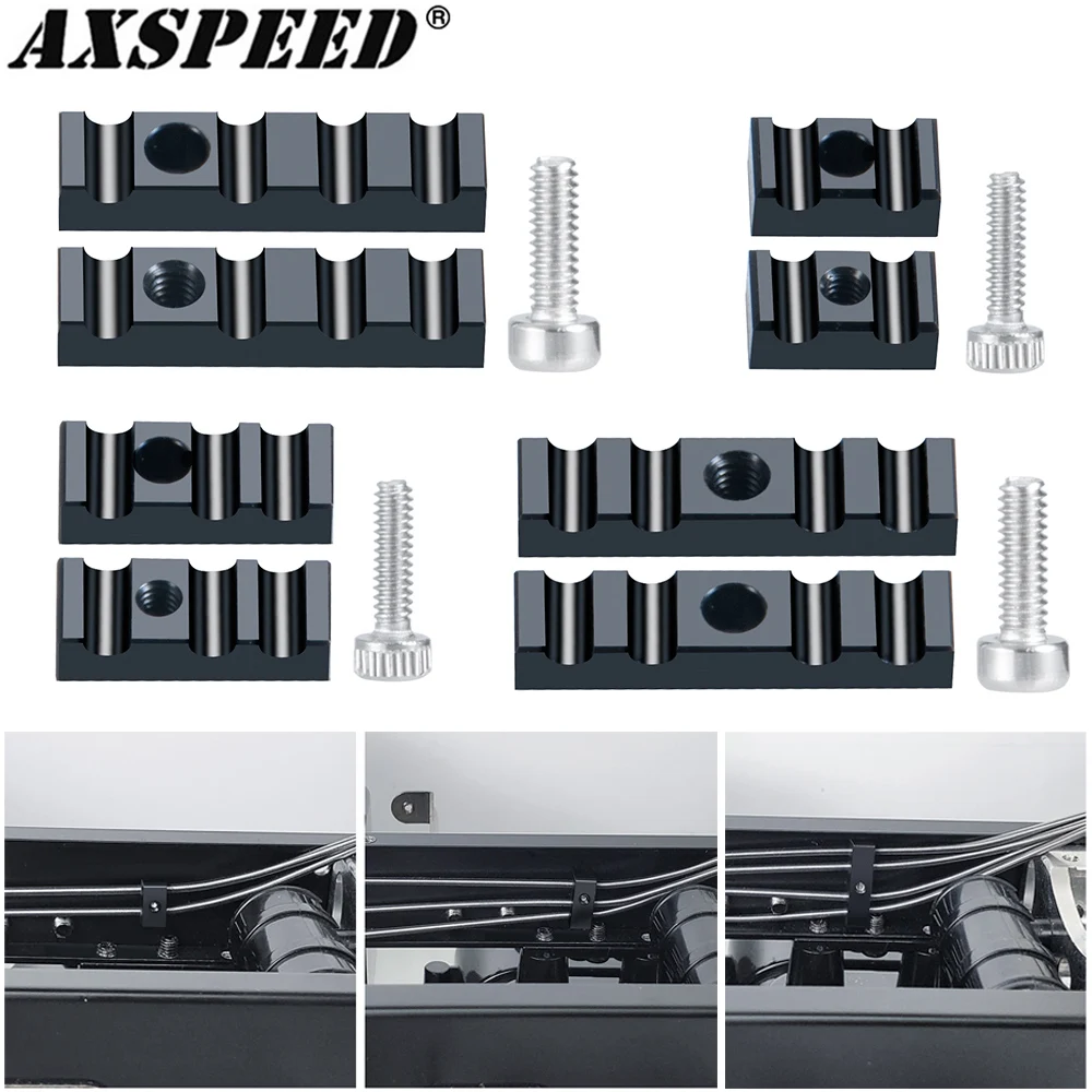 

AXSPEED дифференциальная линия алюминиевый линейный кабель руль рамка зажимы для 1/14 Tamiya RC трактор грузовик автомобиль обновленные детали