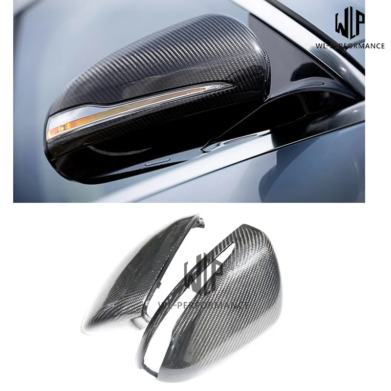 W205 High Quality Carbon Fiber Replacement Car Rearview Mirror Cap Cover Trim for Merceders-benz c Class W205 Car Styling 15-up