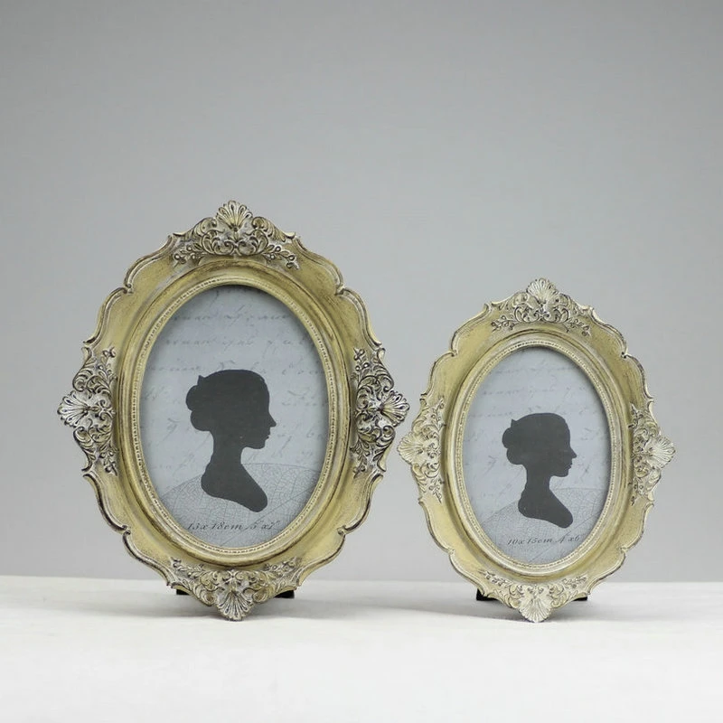 French Fashion Retro Finishing Oval Plate Photo Frame