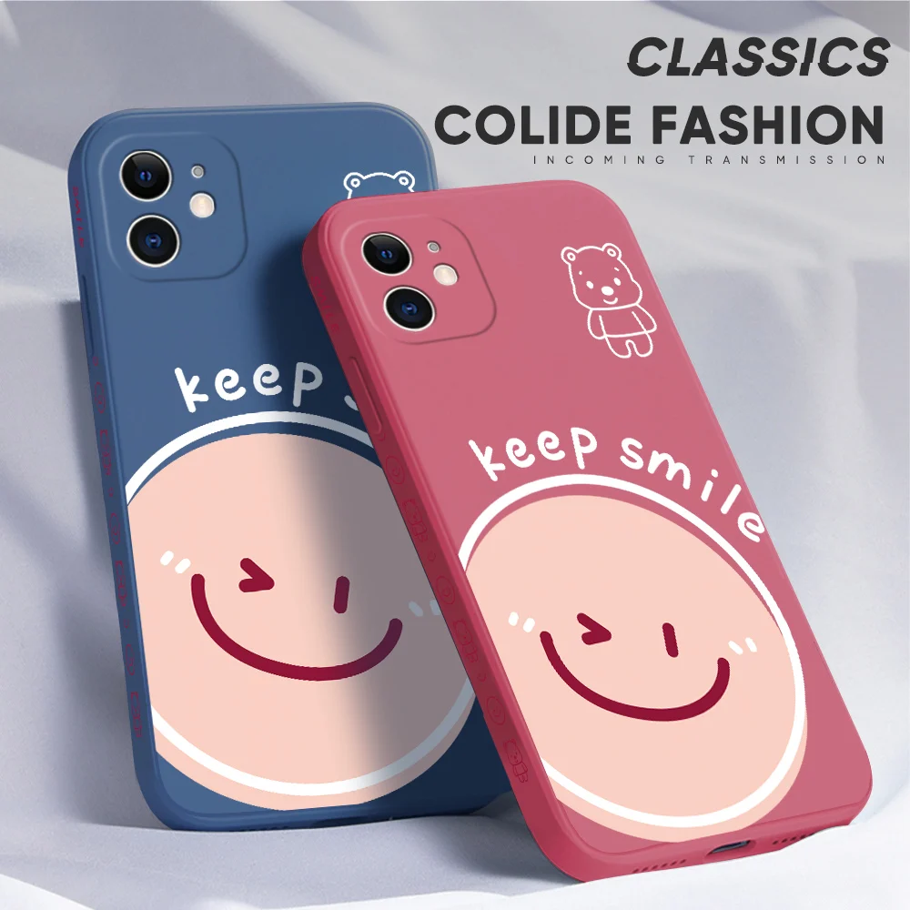 Phone Cover For Xiaomi Poco X2 X3 Pro GT F3 NFC Xiaomi 11 Lite 5G 10T 10 Pro 9 9T 9SE 8 6x Smiley Soft Silicone Back Cover Case