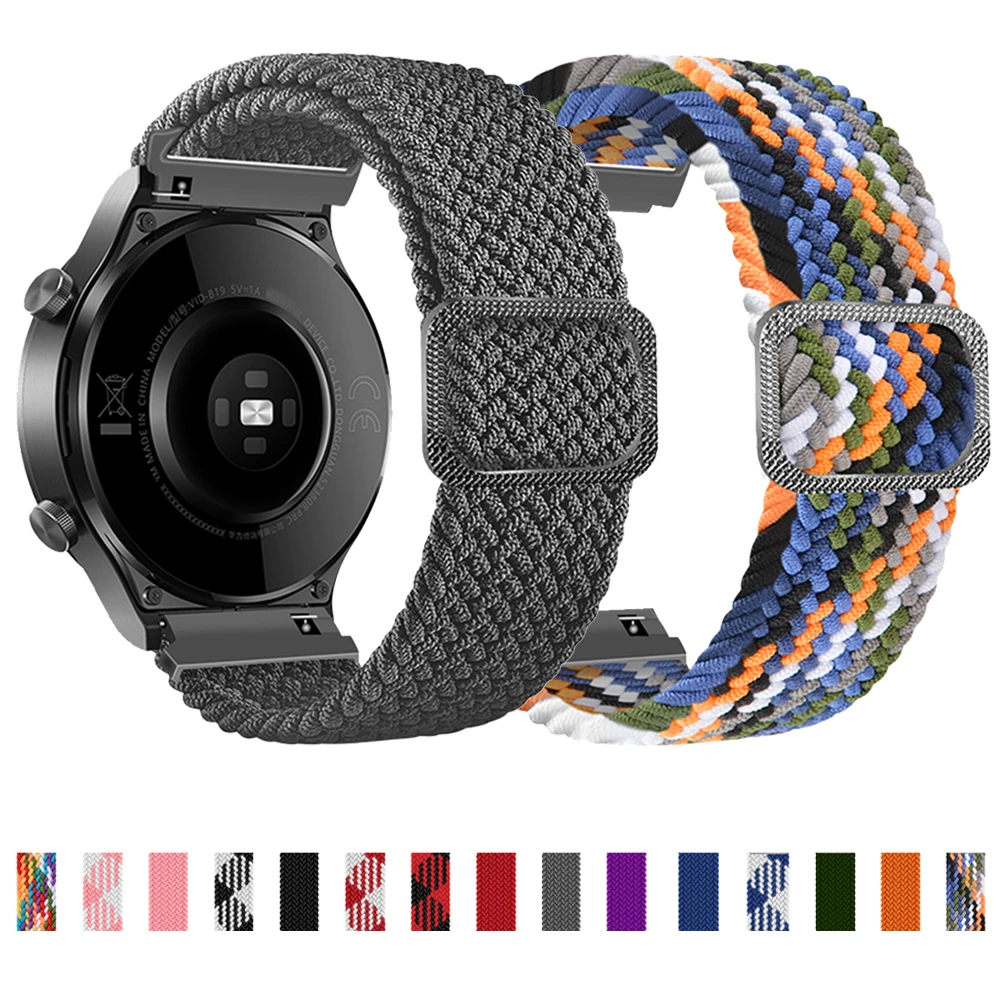 

20/22mm Adjustable Nylon Wrist Strap for HUAWEI Watch 2 3 Pro Watchband for HUAWEI GT 2 46/42mm GT 2e Replacement Bracelet Band