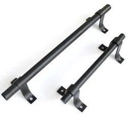Barn Door Handle Black Gate Handles Door Pull and Pens for Sliding Cabinet Closet Drawer Garage Entrance Knob 196-360mm Big Size