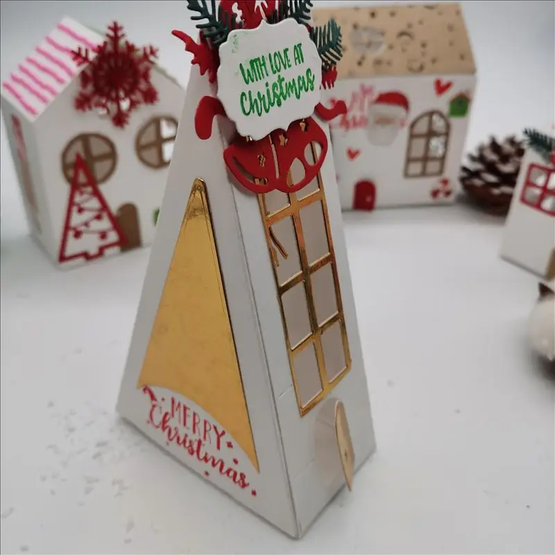 Christmas Mold House Metal Dies Candy box New 2020 Scrapbook paper craft knife mould blade punch stencils dies