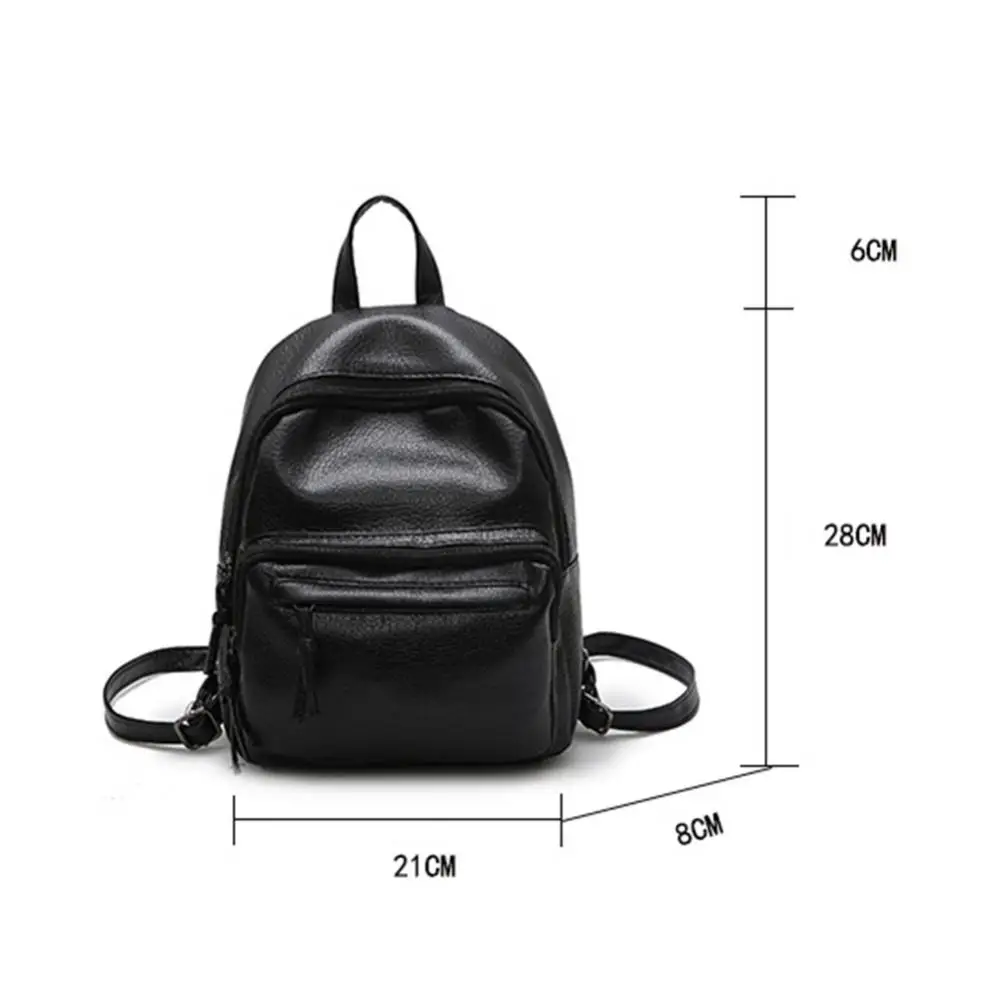 2021 hot sale fashion Korean version solid color backpack faux leather female travel backpack school shoulder bag new retail·