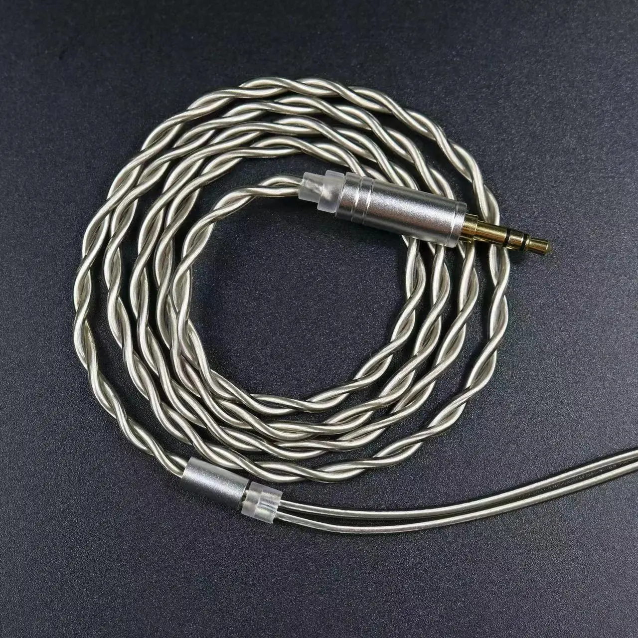 6N OCC placcato argento MMCX 0.78 2pin grigio doppia colla auricolare coassiale cuffia cavo aggiornato 3.5/2.5/4.4 QDC TFZ IE80 A2DC
