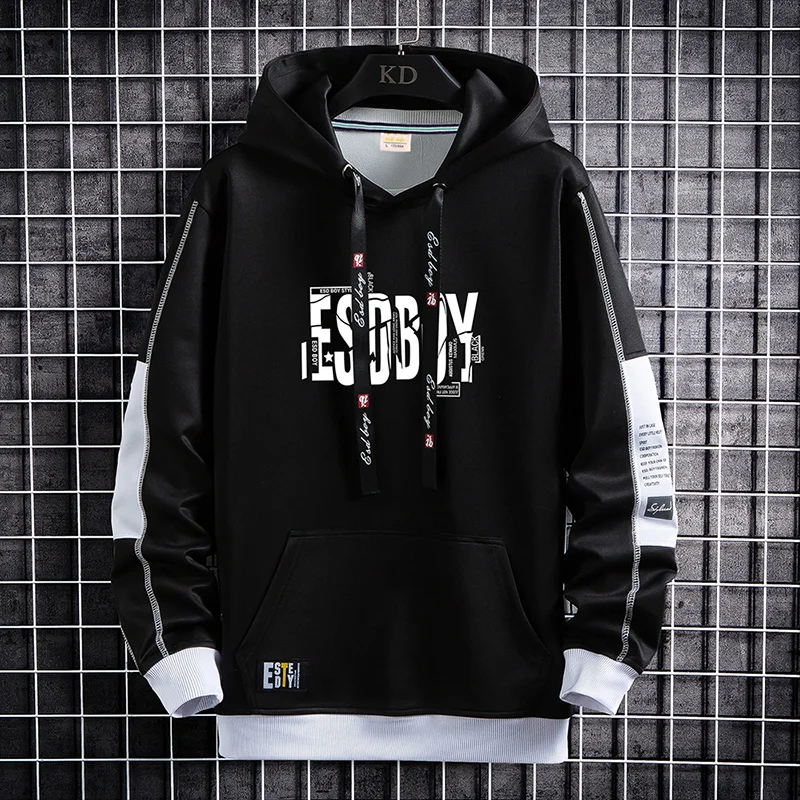 High Quality Spring Autumn Men's Casual Hoodies Youth Streetwear Hooded Sweatshirts Outdoor Loose Pullovers Hoody Tops Clothing