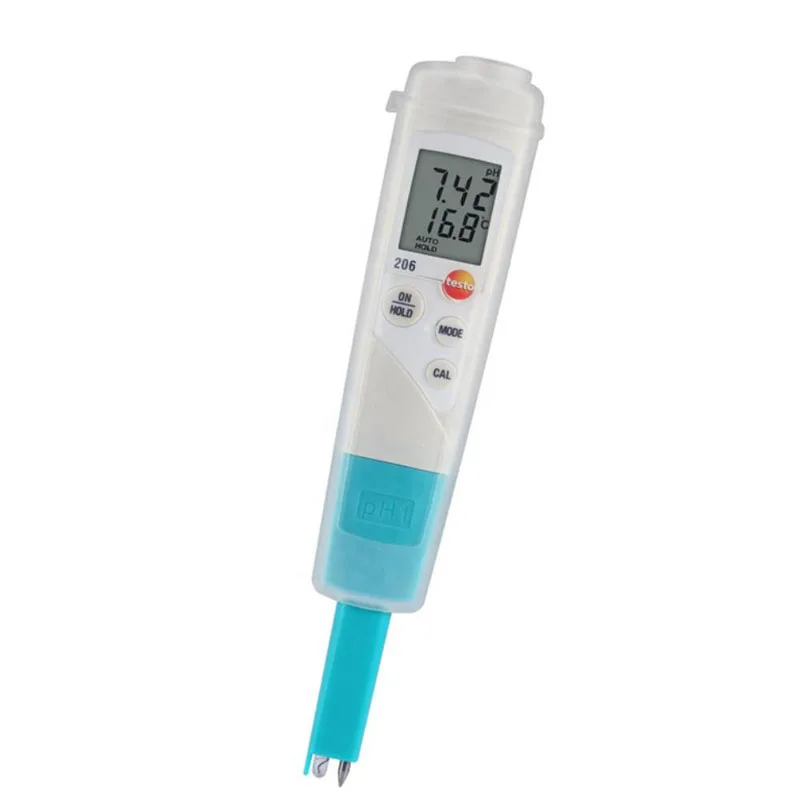 Testo Profissional 206-ph1 Teste Medidor de Temperatura ph Testador Digital Dispositivo de Medição para Líquidos Água Aquário Tanque Peixes