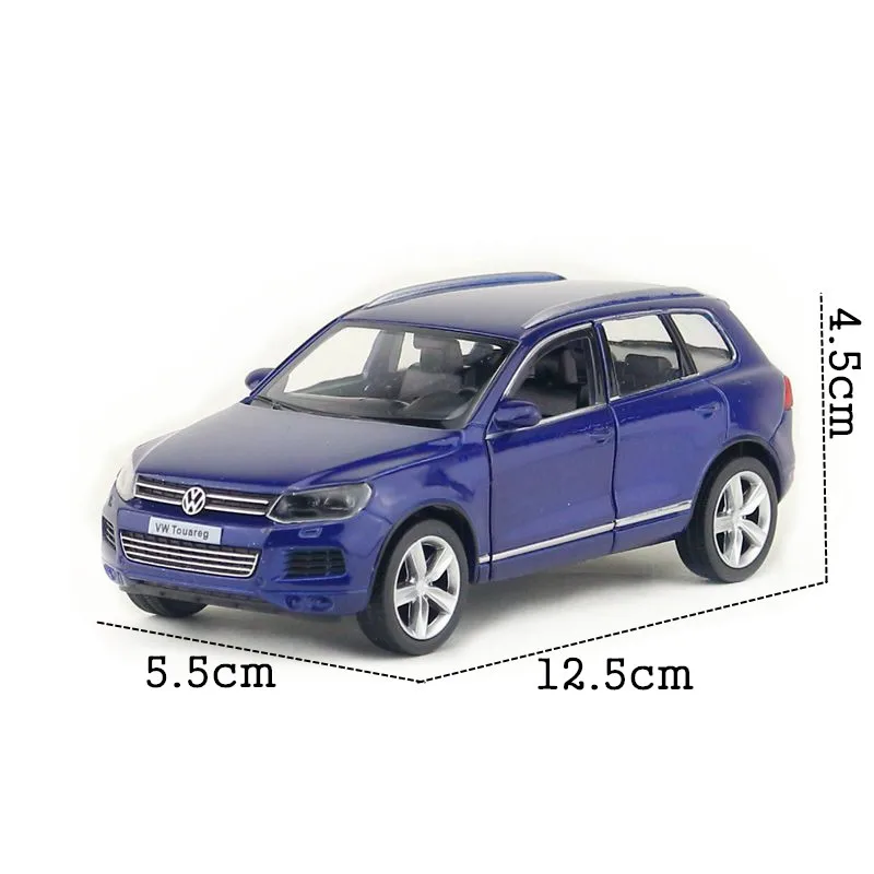 Best selling 1:36 Touareg SUV alloy model,simulation metal pull back toy model,children\'s birthday gift,free shipping