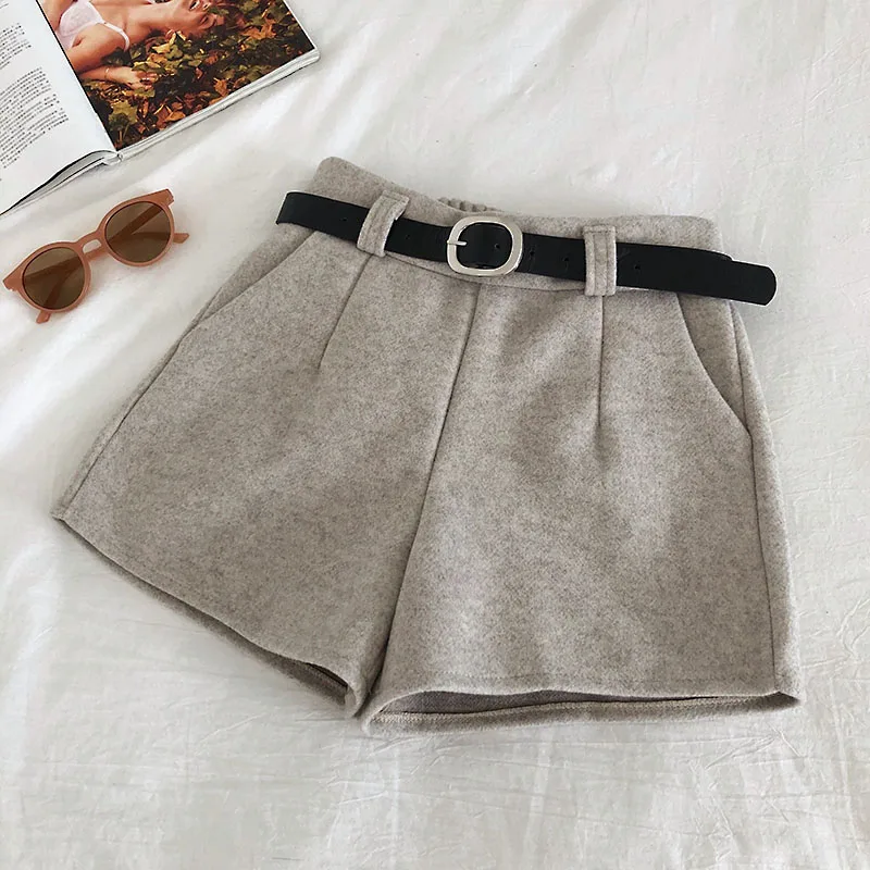 Casual Solido Delle Donne Dolce Shorts Dritto Coreano Femminile Elastico in Vita Shorts Estate Mujer a Vita Alta Tasche Fiocchi E Fasce Mini Shorts