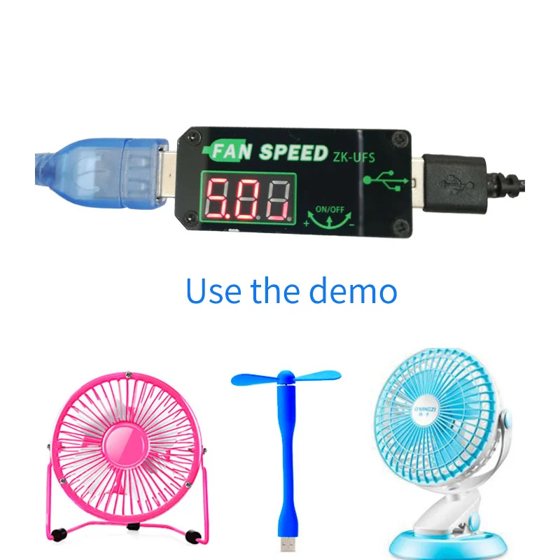 5V 5W USB Fan Governor Speed Controller Adjuster  USB light dimming timing USB voltage conversion Voltage display