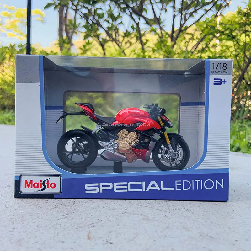 Maisto 1:18 Ducati Monster 2021 Super Naked V4 S original authorized simulation alloy motorcycle model toy car gift collection