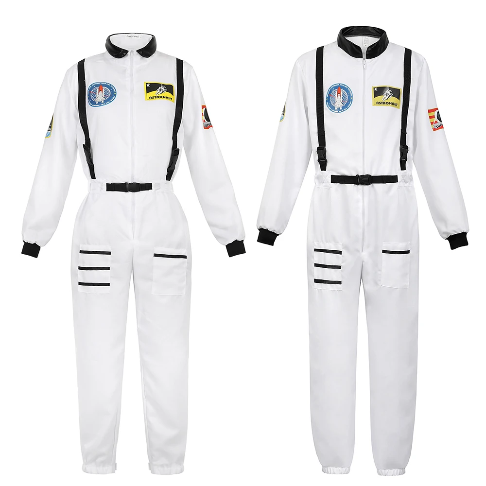 Astronaut Costume Women Man Space Suit Adult Couple Spaceman Halloween Cosplay Astronaut Costume Couples Matching Clothes