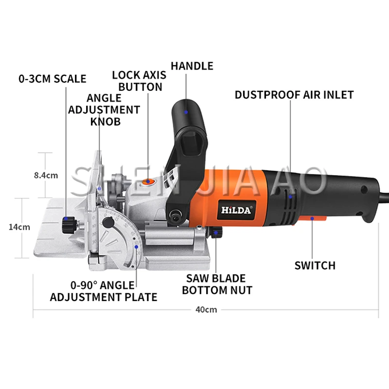 1PC MIK-ZK5-100  Handheld Woodworking Shovel Machine Wood Board Splicing Slotting Machine Board Biscuit Splicing Machine 220V