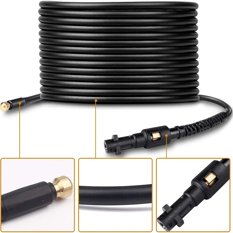 sewer drain water cleaning hose pipe cleaner high pressure water hose with nozzle,For Lavor/parkside/karcher k2 K3 k5 K7 adapter