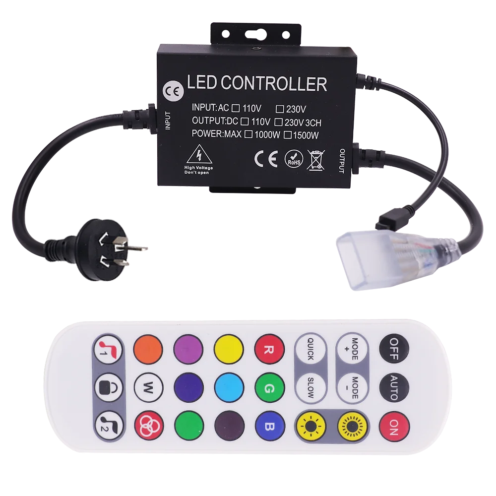 Tuya Wifi Music Controller Dimmer 1500W For 5050 LED Strip RGB Neon Light IOS/Android App Controller US 110V EU AU UK 220V