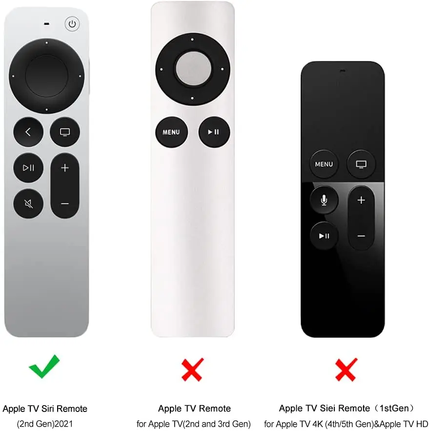 2022 Anti-Lost Protective Case for Apple TV 4K 2nd 3nd Gen Siri Remote  Anti-Slip Durable Silicon Shockproof Cover