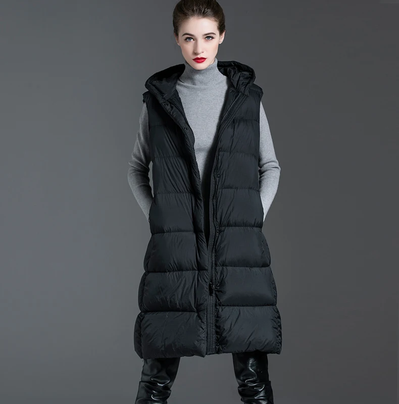 2020 Winter Down Jacket Vest Women Long Coat