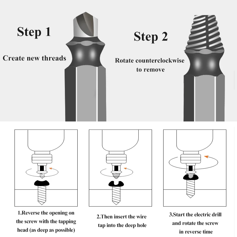 4/5/6 sztuk do usuwania uszkodzonych śrub w paski uszkodzony śruba zestaw wierteł wyjąć wiertło diamentowe Remover Extractor łatwo