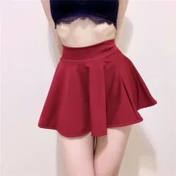 Lady Mini Skirts Outdoor Sweet Harajuku Girls Dance Yoga Skirt Sexy Pleated Skirt Without Lining Big Hem Flared Women Short
