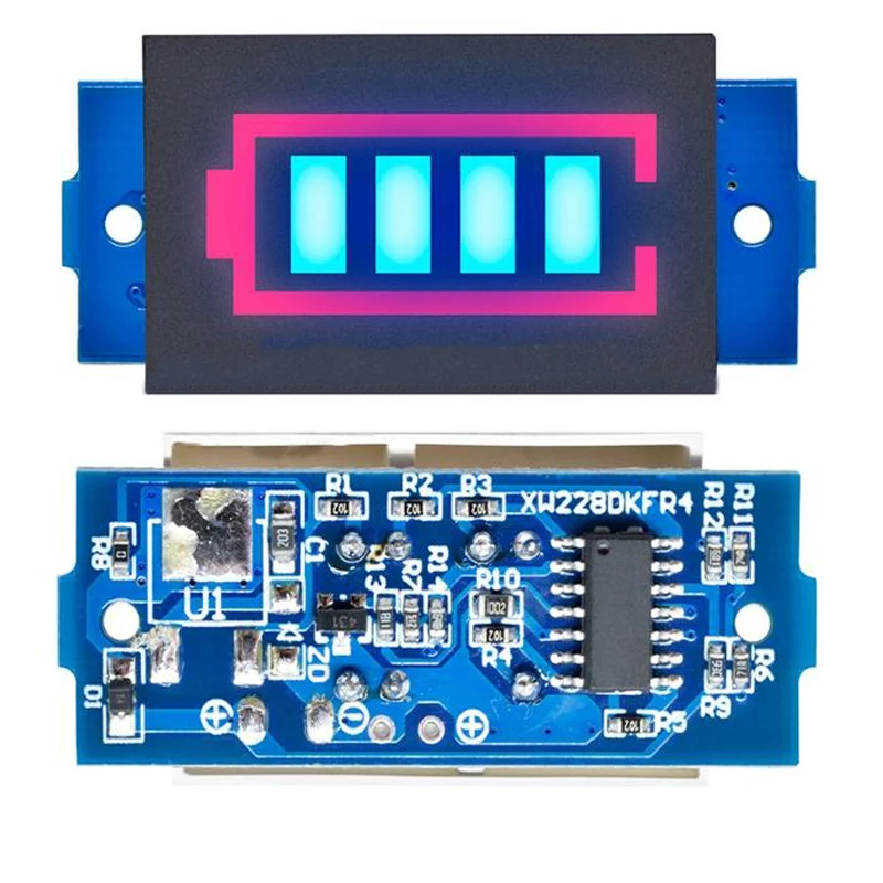 Pacchi batteria al litio agli ioni di litio li-po 1S/2S/3S/4s 18650 indicatore di capacità della batteria misuratore di livello di potenza modulo