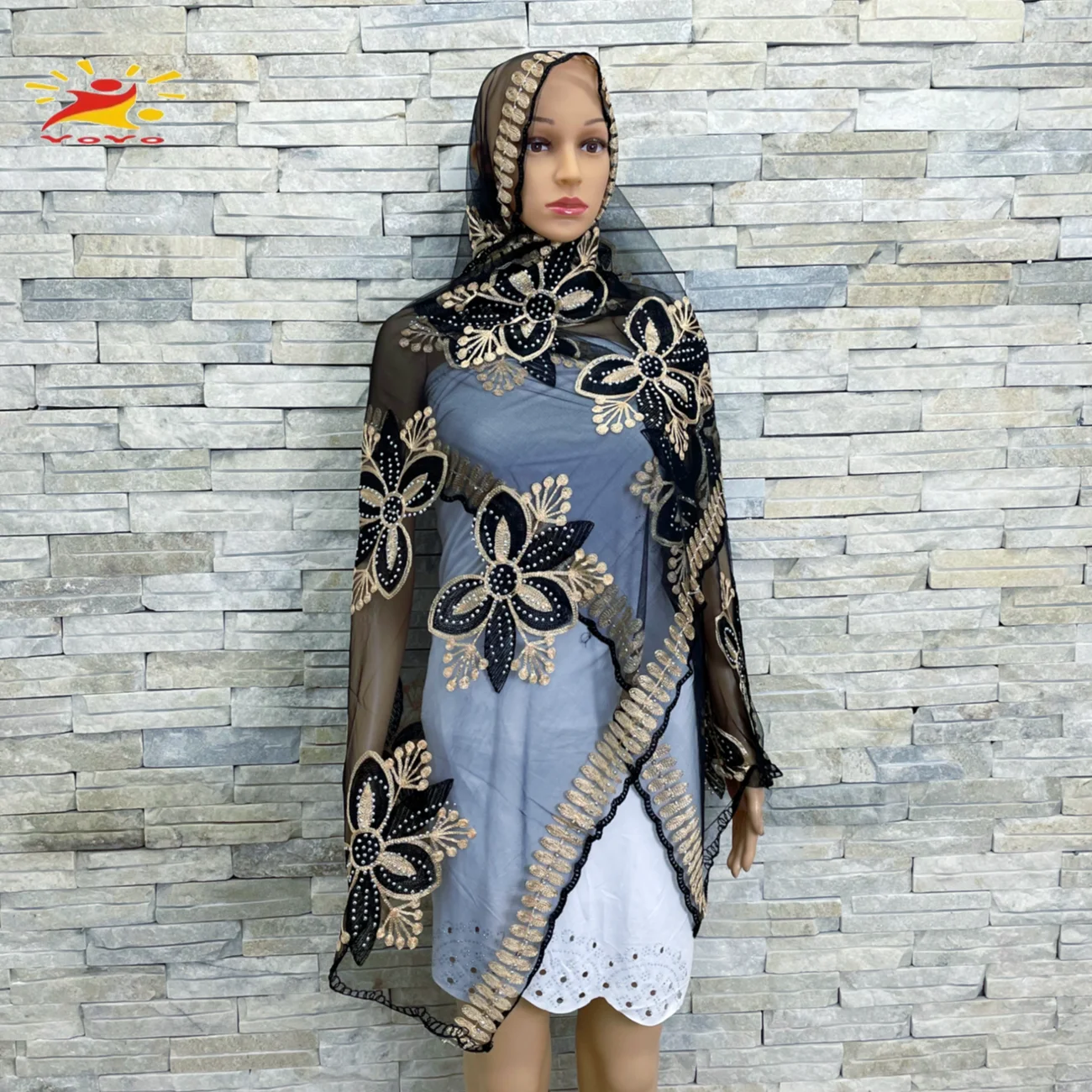 The New African Women 2022 Muslim Scarf Wrapped Head Type Small Hijab ScarfS Size 200*50cm Gauze Air Outdoor Fashion Scarf