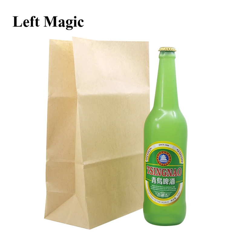 Vanishing Beer Bottle Magic Tricks Green Wine Bottle Stage Magic Props Mentalism Illusion Magician Accessary Gimmick Comedy