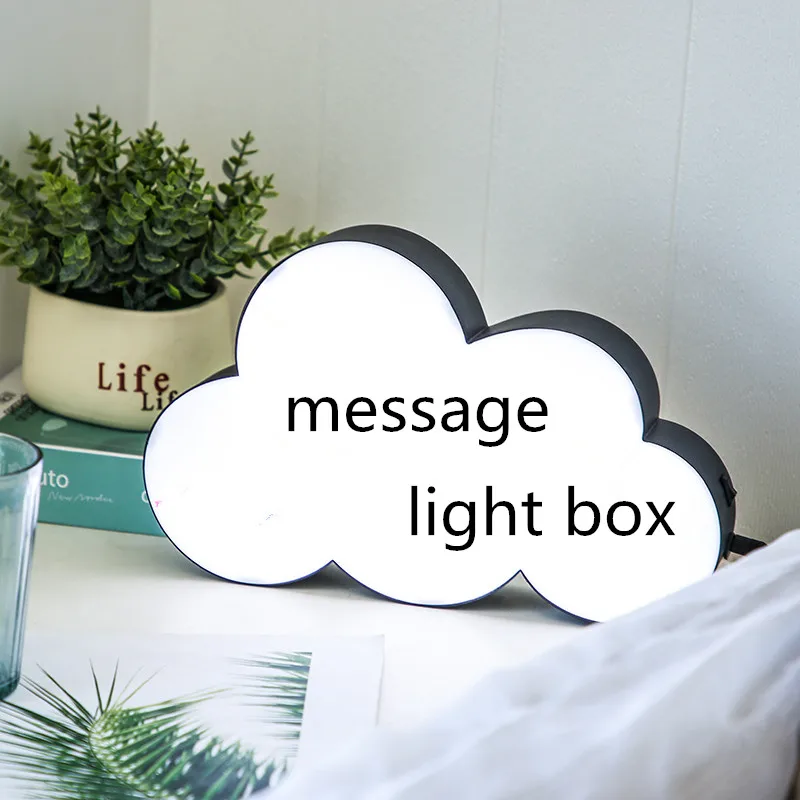 

LED Cloud Handwriting Message Light Box Fairy Garland Bedroom Wedding Holiday Party Decoration Night Lights Gift For Boyfriend