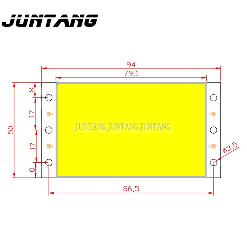 1pcs LED COB chip15W high-brightness square light board 12V car light lighting machine vision light source