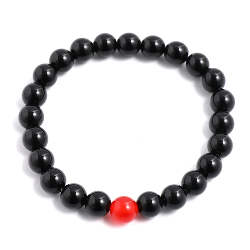 8mm Natural Stone Black Onyx Red Agate Japamala Sets Prayer Jewelry Yoga Meditation 108 Mala Beads Neckalce