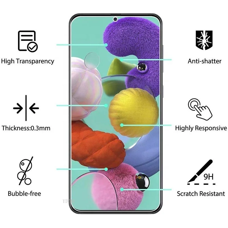 2 In 1 Tempered Glass for Samsung A51 5G SM-A516F SM-A516N Glass Screen Protector Camera Lens Protective for Galaxy A 51 Film