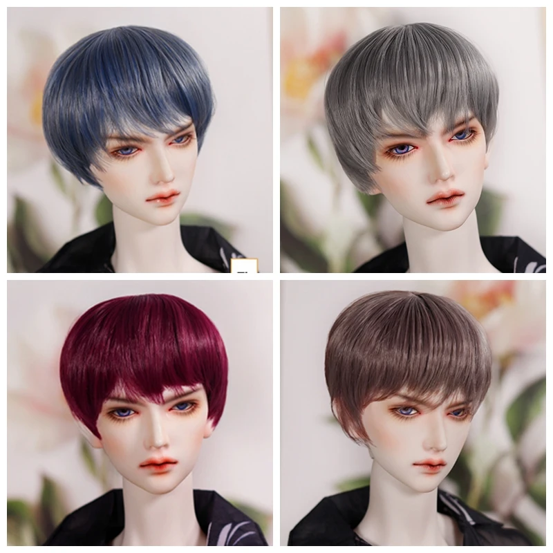 1/6 1/4 1/3 Scale BJD Wig Urban Youth Handsome Boy Short Hair Wigs For BJD/SD YOSD MSD SD13 Strong Uncle Doll Accessories C1122