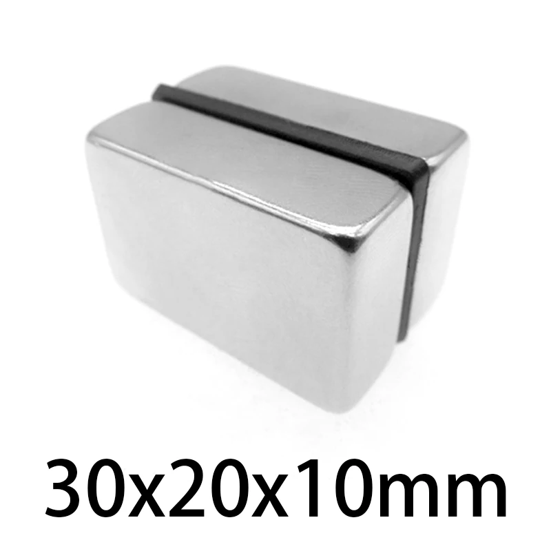 1-10 stücke 30x20x10mm Starke Quadrate Neodym Magnet 30*20*10mm leistungsstarke NdFeB Magnet 30mm x 20mm x 10mm Block Seltenen Erden Magneten