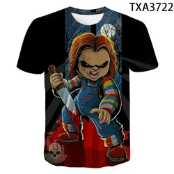 2020 New Arrival Horror Movie Child of Play Character Chucky 3D Printed Men Women Children T-shirt Summer Casual Tops Cool Tees