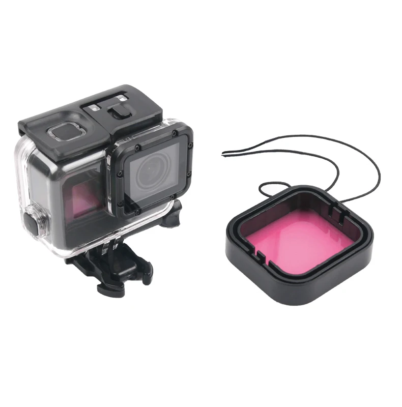 Super Thin Waterproof Filters 3Pcs Red Pink Purple Underwater Diving Filters Set for Gopro Hero 5/6/7