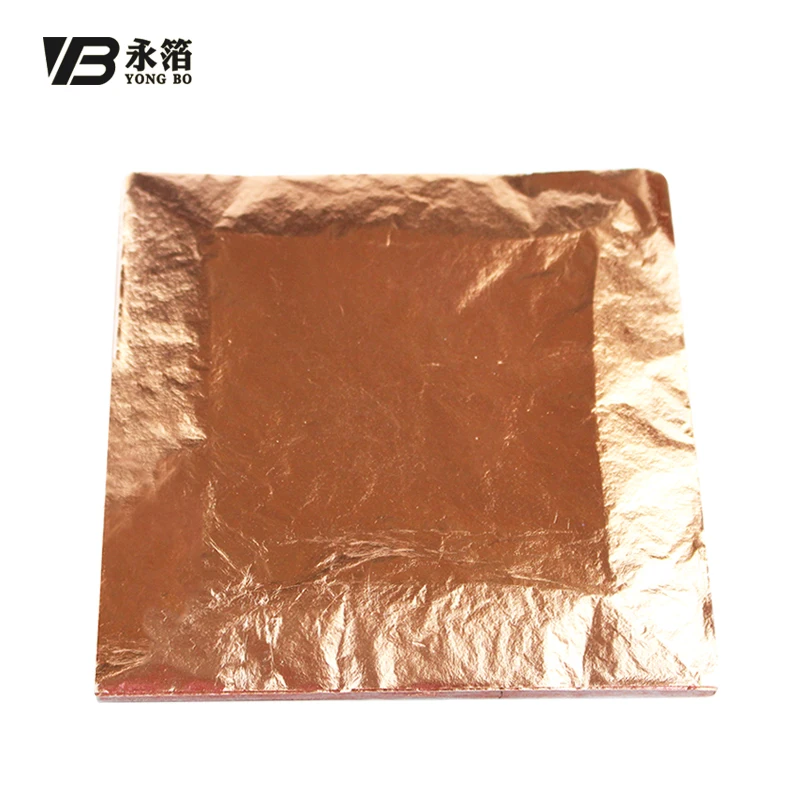 

Color #0 Pure Copper Foil 100% Copper 14cm&16cm Imitation Gold Leaf Paper for Art Crafts Gilding Decoration Work Glitter Paper