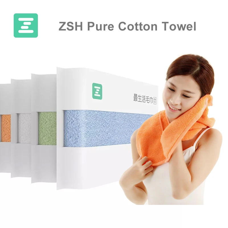 ZSH 100% Cotton Towel 120g Thickened Version Polyegiene Antibacterical Towel Young Series 5 Color Absorbent Bath Face Hand Towel