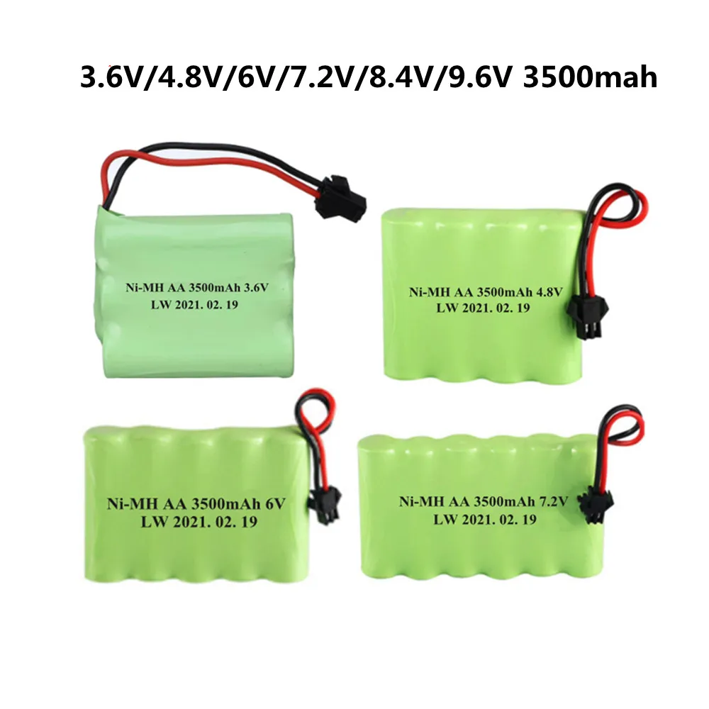 

3.6V/4.8V/6V/7.2V/8.4V/9.6V 3500mah NI-MH AA Rechargeable Battery Pack For rc car toy boat model 3.6v 3000mAh NiMH Battery