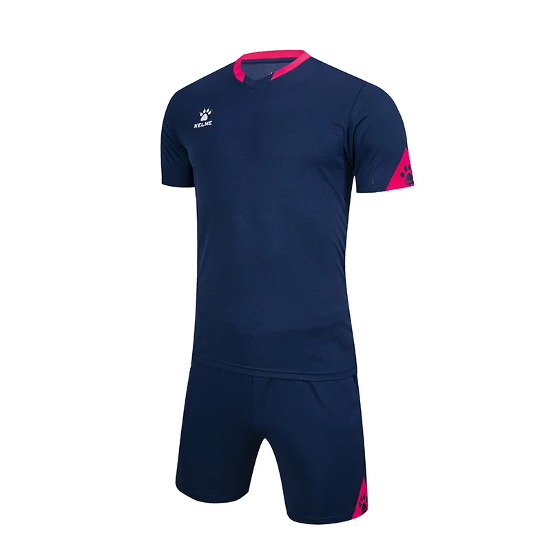 KELME Custom heren voetbaluniformen voetbalshirts heren trainingspak sportkleding korte mouwen jersey voetbalshorts pak 3801099